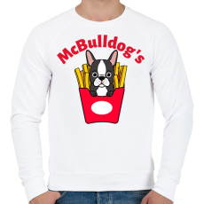 PRINTFASHION mcbulldog - Férfi pulóver - Fehér