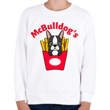 PRINTFASHION mcbulldog - Gyerek pulóver - Fehér gyerek pulóver, kardigán