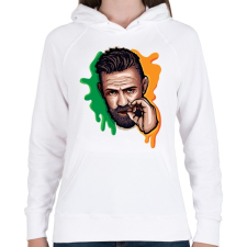 PRINTFASHION McGregor - Női kapucnis pulóver - Fehér női pulóver, kardigán