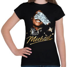 PRINTFASHION Mchael Jackson - Női póló - Fekete