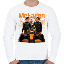 PRINTFASHION Mclaren 2025 - Férfi pulóver - Fehér férfi pulóver, kardigán