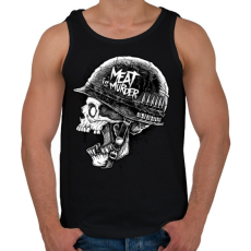 PRINTFASHION Meat is murder - Férfi atléta - Fekete