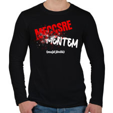 PRINTFASHION Meccsre mentem majd jövök - Férfi hosszú ujjú póló - Fekete férfi póló