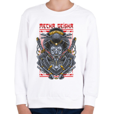 PRINTFASHION Mecha Geisha - Gyerek pulóver - Fehér