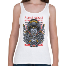 PRINTFASHION Mecha Geisha - Női atléta - Fehér női trikó