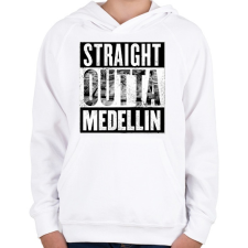 PRINTFASHION Medellin - Gyerek kapucnis pulóver - Fehér gyerek pulóver, kardigán