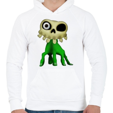 PRINTFASHION Medievil - Férfi kapucnis pulóver - Fehér