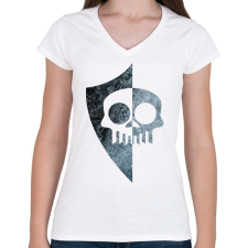 PRINTFASHION MediEvil - Női V-nyakú póló - Fehér női póló