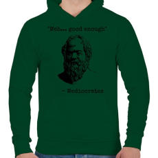 PRINTFASHION Mediocrates  - Férfi kapucnis pulóver - Sötétzöld