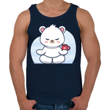 PRINTFASHION Meditáló jegesmedve - Férfi atléta - Sötétkék atléta, trikó