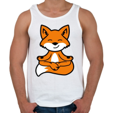PRINTFASHION Meditáló róka - Férfi atléta - Fehér
