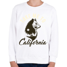 PRINTFASHION Medve 02 - Take me to California - Gyerek pulóver - Fehér gyerek pulóver, kardigán