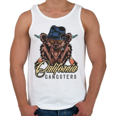 PRINTFASHION Medve 06 - California Gangsters - Férfi atléta - Fehér