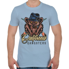 PRINTFASHION Medve 06 - California Gangsters - Férfi póló - Világoskék