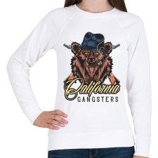PRINTFASHION Medve 06 - California Gangsters - Női pulóver - Fehér női pulóver, kardigán