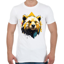 PRINTFASHION Medve - Férfi póló - Fehér férfi póló