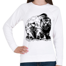PRINTFASHION Medve hegy - Női pulóver - Fehér női póló