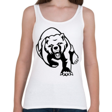 PRINTFASHION Medve  - Női atléta - Fehér női trikó