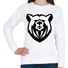 PRINTFASHION Medve  - Női pulóver - Fehér női pulóver, kardigán