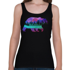 PRINTFASHION Medve sziluett - Női atléta - Fekete