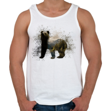 PRINTFASHION medvében az erdő - Férfi atléta - Fehér