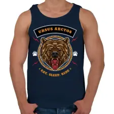 PRINTFASHION Medveveszély - Férfi atléta - Sötétkék atléta, trikó