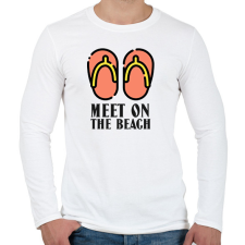 PRINTFASHION meet - Férfi hosszú ujjú póló - Fehér férfi póló