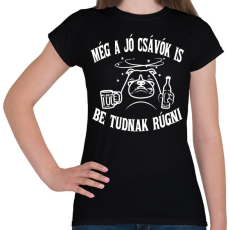 PRINTFASHION Még a jó csávók is be tudnak rúgni - Női póló - Fekete