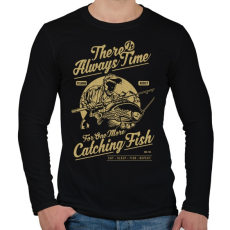 PRINTFASHION Még egy fogás - Férfi hosszú ujjú póló - Fekete