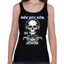 PRINTFASHION Még egy kör... - Női atléta - Fekete női trikó