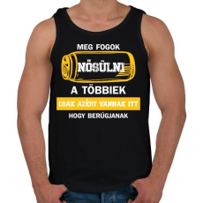 PRINTFASHION Meg fogok nősülni - Sörösdoboz - Fehér - Férfi atléta - Fekete