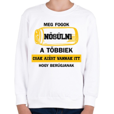 PRINTFASHION Meg fogok nősülni - Sörösdoboz - Fehér - Gyerek pulóver - Fehér