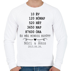 PRINTFASHION Még mindig együtt - Férfi pulóver - Fehér