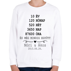 PRINTFASHION Még mindig együtt - Gyerek pulóver - Fehér