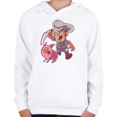 PRINTFASHION Meg ne fogd a malac.. - Gyerek kapucnis pulóver - Fehér