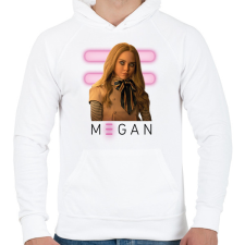 PRINTFASHION Megan baba - Férfi kapucnis pulóver - Fehér férfi pulóver, kardigán