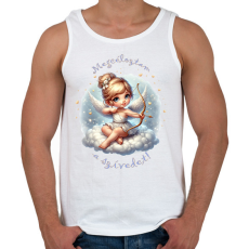 PRINTFASHION Megcéloztam a szívedet! - Férfi atléta - Fehér