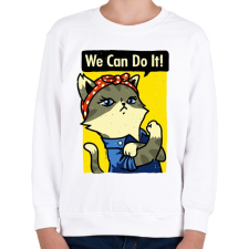 PRINTFASHION Megcsináljuk! - Gyerek pulóver - Fehér gyerek pulóver, kardigán