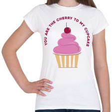 PRINTFASHION Meggyes muffin - Női póló - Fehér női póló