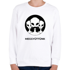 PRINTFASHION MEGGYÜTTÜNK - Gyerek pulóver - Fehér gyerek pulóver, kardigán