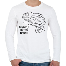 PRINTFASHION Megint hétfő - Férfi hosszú ujjú póló - Fehér férfi póló