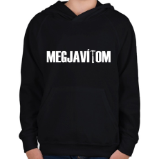 PRINTFASHION Megjavítom - Gyerek kapucnis pulóver - Fekete