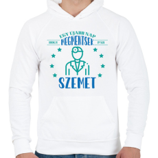 PRINTFASHION Megmentek pár szemet - Férfi kapucnis pulóver - Fehér
