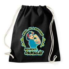 PRINTFASHION Megmenti önmagát - Sportzsák, Tornazsák - Fekete tornazsák