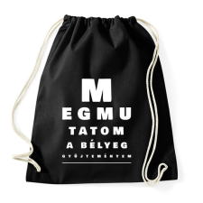 PRINTFASHION Megmutatom a bélyeggyújteményem - Sportzsák, Tornazsák - Fekete tornazsák