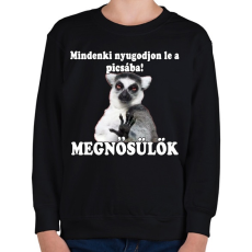 PRINTFASHION Megnősülök! - Gyerek pulóver - Fekete