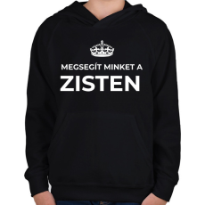 PRINTFASHION MEGSEGÍT MINKET A ZISTEN - Gyerek kapucnis pulóver - Fekete