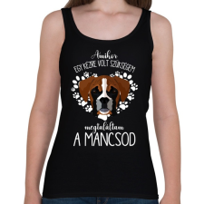 PRINTFASHION Megtaláltam a mancsod - Boxer - Női atléta - Fekete női trikó