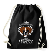 PRINTFASHION Megtaláltam a mancsod - Boxer - Sportzsák, Tornazsák - Fekete tornazsák
