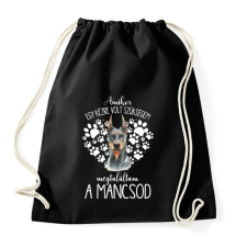 PRINTFASHION Megtaláltam a mancsod - Dobermann - Sportzsák, Tornazsák - Fekete tornazsák